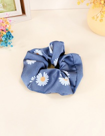 Fashion Blue Small Daisy Print Large Intestine Hair Tie