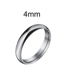 Fashion Steel Color Stainless Steel Smooth Ring