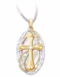 Fashion Cross-3 Alloy Drop Diamond Cross Necklace
