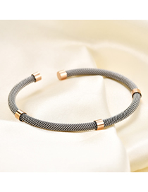 Fashion Rose Steel Stainless Steel Cable Braided Bracelet