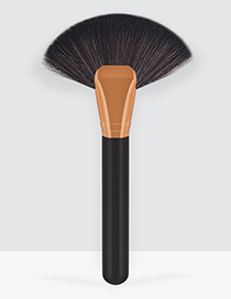 Fashion Black Single Black Gold Loose Powder Makeup Brush