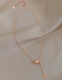 Fashion Small Waist Titanium Steel Geometric Necklace