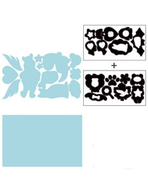 Fashion Sky Blue Self-adhesive Cloth Stickers Non-marking Repair Hole Decals