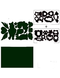 Fashion Dark Green Self-adhesive Cloth Stickers Non-marking Repair Hole Decals