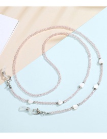 Fashion White Colorful Rice Bead Beaded Peach Heart Halterneck Glasses Chain