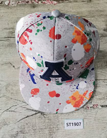 Fashion Solid Color Splattered Letter Embroidered Baseball Cap