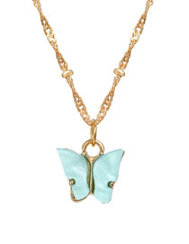 Fashion 1# Acrylic Butterfly Necklace