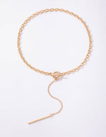Fashion Gold Color Alloy Geometric Ot Buckle Necklace
