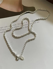 Fashion Silver Sterling Silver Twist Chain Necklace
