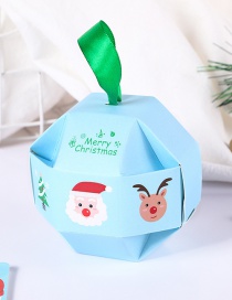 Fashion Blue Christmas Print Candy Box