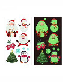 Fashion Luminous Christmas Y-061 Cartoon Christmas Luminous Tattoo Stickers