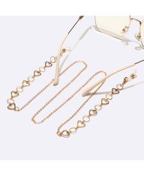 Fashion Gold Metal Hollow Heart Chain Glasses Chain