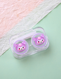 Fashion Purple Demon Plastic Cartoon Transparent Contact Lenses Box