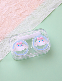 Fashion Bowl Big Ear Dog Plastic Cartoon Transparent Contact Lenses Box