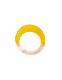 Fashion Yellow Ring Color Acrylic Transparent Ring Set