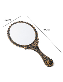 Fashion Bronze Patterned Handle Vanity Mirror