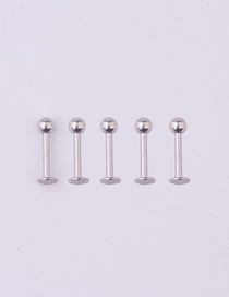 Fashion Steel Color Vacuum Plated Stainless Steel Ball Earrings (single Price)