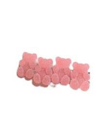 Fashion Pink Gummy Bear Rainbow Hairpin