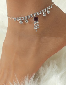 Fashion 7 Tassels Pearl Love Diamond Chain Anklet