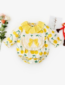Fashion Yellow Fruit Print Baby Onesies