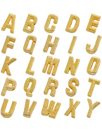 Fashion Gold Color Copper-plated Real Gold Color Color-preserving Letters Glossy Letter Accessories