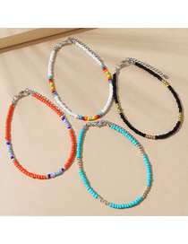 Fashion Beads Rice Beads Beaded Chain Anklet Set