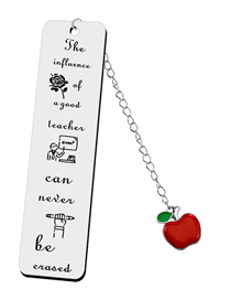 Fashion N Apple Stainless Steel Letter Hang Tag Bookmark