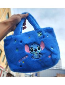 Fashion New Cute Stitch Plush Cartoon Large Capacity Handbag