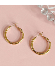 Fashion Golden Ear Ring Stainless Steel Round Ear Ring