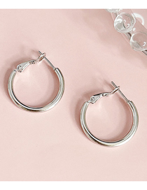 Fashion Silver Ear Ring Stainless Steel Round Ear Ring