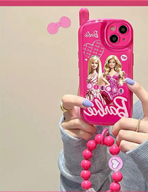 Fashion Barbie Big Brother + Rose Red Bead Chain Apple 8plus Tpu Barbie Printed Beaded Beaded Iphone Case