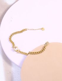 Fashion White Copper Gold -plated Love Bracelet