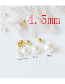 Fashion Single Only 4.5mm Geometric Pearl Puncture Earrings