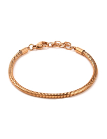Fashion Rose Gold Copper Silver -plated Geometric Snake Bone Chain Bracelet