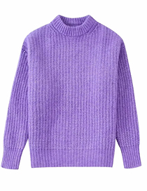 Fashion Purple Spike Knitted Top