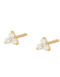 Fashion 9# Copper Diamond Geometric Stud Earrings