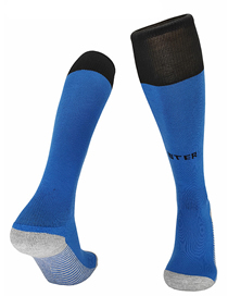 Fashion 2021 Inter Milan Home Polyester Cotton Knitted Football Socks