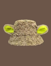 Fashion 【khaki】new Plush Lamb Hat Plush Lamb Bucket Hat