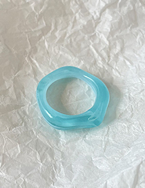 Fashion Sky Blue Resin Geometric Ring