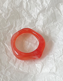 Fashion Scarlet Resin Geometric Ring