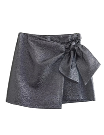 Fashion Black Bow Stitching Jewelry Skirt