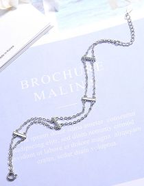 Fashion Silver Pure Copper Geometric Chain Bracelet