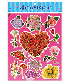 Fashion Flowers Ohc-075 Love Flowers Bronzing Stickers