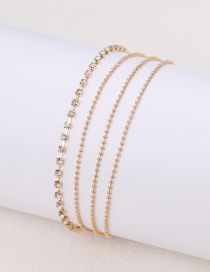 Fashion 4# Alloy Diamond Claw Chain Anklet