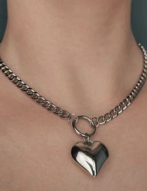 Fashion Silver Alloy Love Necklace