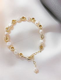 Fashion 4-pearl Bracelet Geometric Pearl Beaded Bracelet