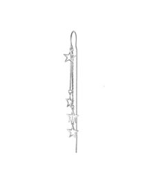 Fashion One Platinum Star Tassel Earwire Pure Copper Star Chain Tassel Earrings (single)