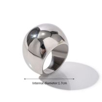 Fashion 2# Stainless Steel Ball Ring