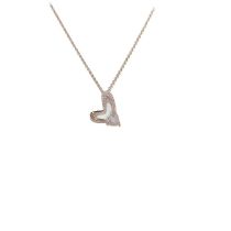 Fashion Silver Copper Inlaid Zirconium Love Necklace