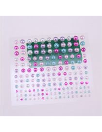 Fashion 3456mm Pearl Mixed Color 1 Geometric Pearl Adhesive Free Nail Art Sticker